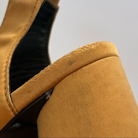 3.1 Phillip Lim Drum brown tan black leather silk lace up slingback chunky heels - Picture 11 of 12